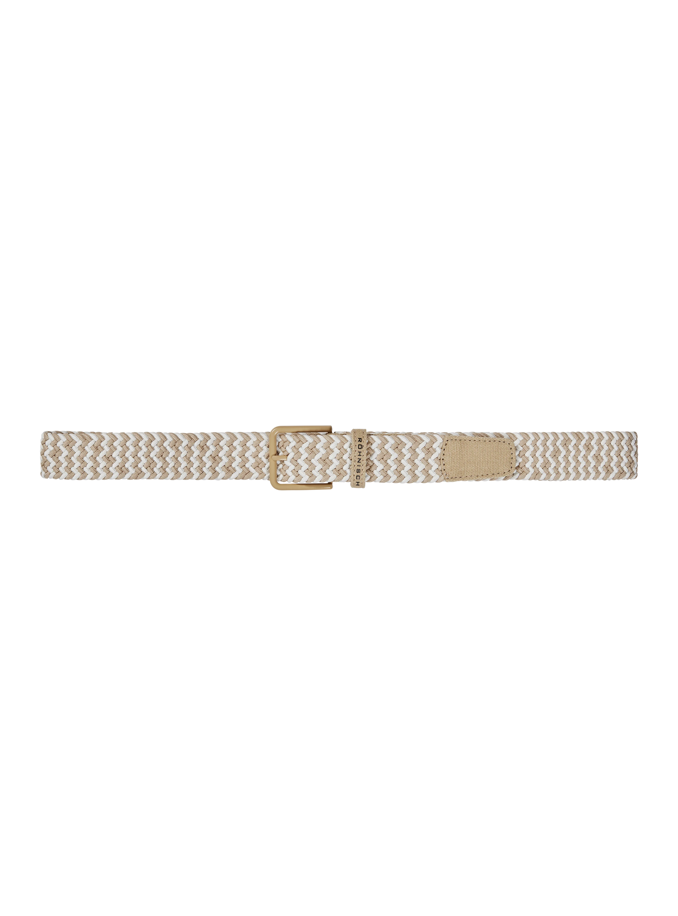 Braided Stretch Belt Beige Sand, Onesize