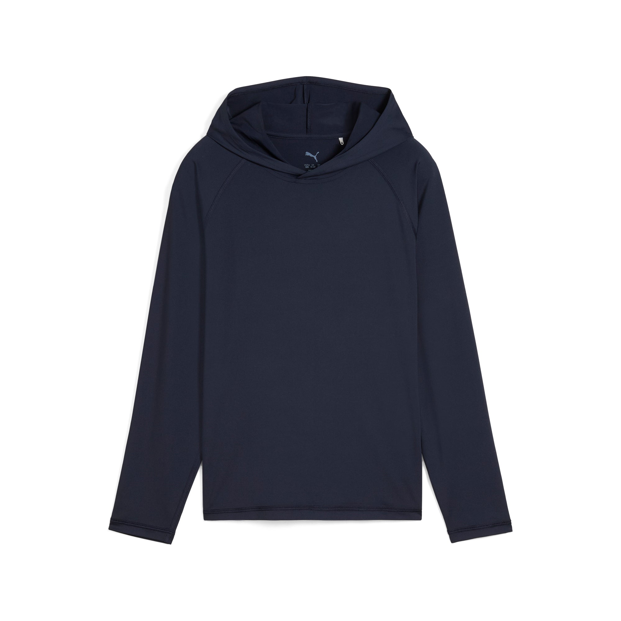Puma You-V Hoodie junior pojke i Deep Navy, framifrån
