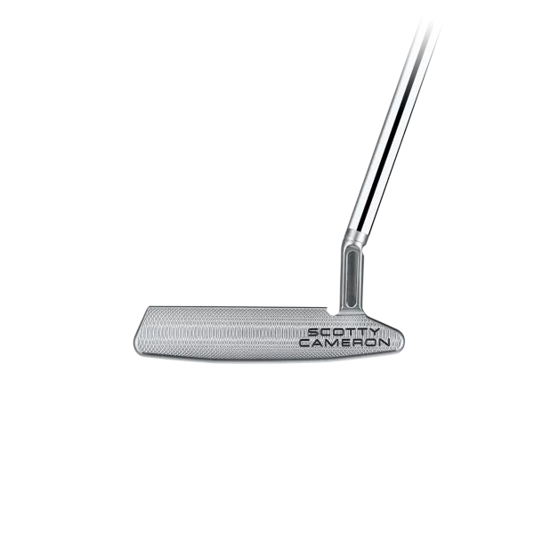 Scotty Cameron Super Select Newport 2.5+ putter sedd ovanifrån med siktlinje i flänsen