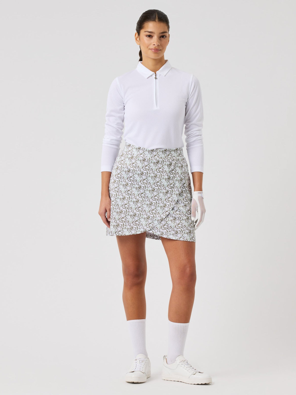 Daily Sports Dull Printed Wrap golfskort dam i abstract swirl, produktbild