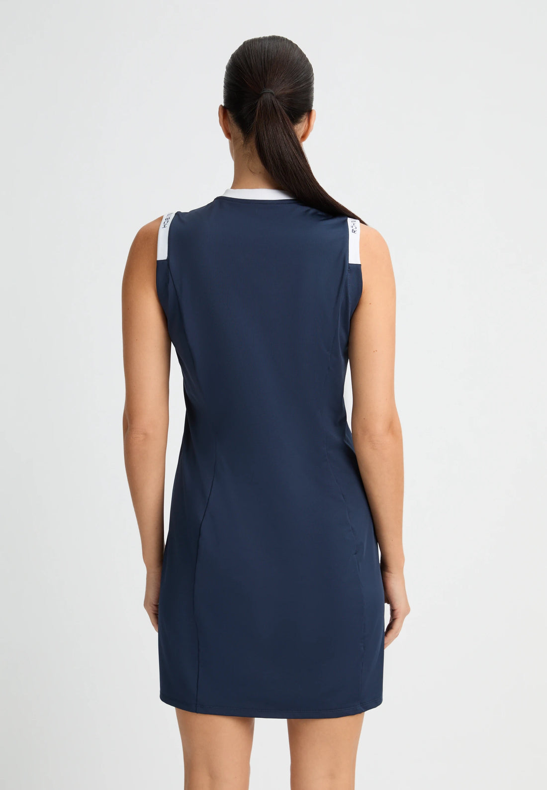 Abby Sleeveless Dress Navy/White