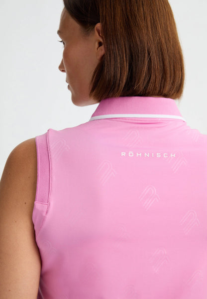 Deni Sleeveless Poloshirt Fuchsia Pink