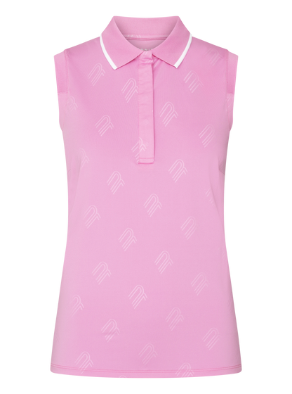 Deni Sleeveless Poloshirt Fuchsia Pink