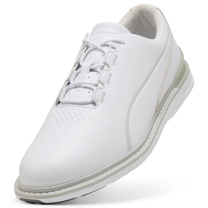 Puma Avant 2.0 golfsko herr White/Ash Gray/Slate Sky, detaljvy av ovandelen