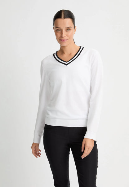 Adele Knitted Sweater White/Black