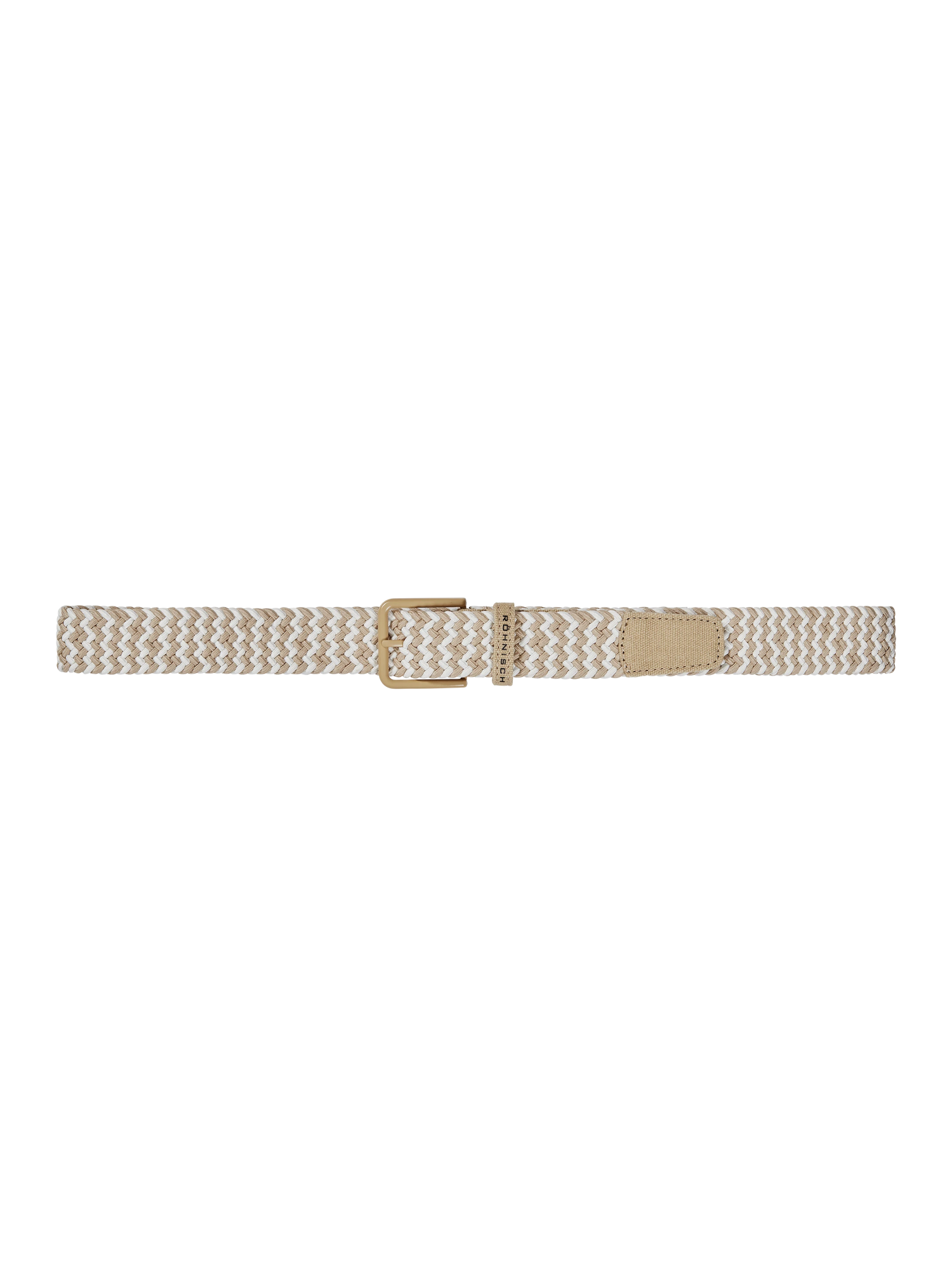 Braided Stretch Belt Beige Sand, Onesize