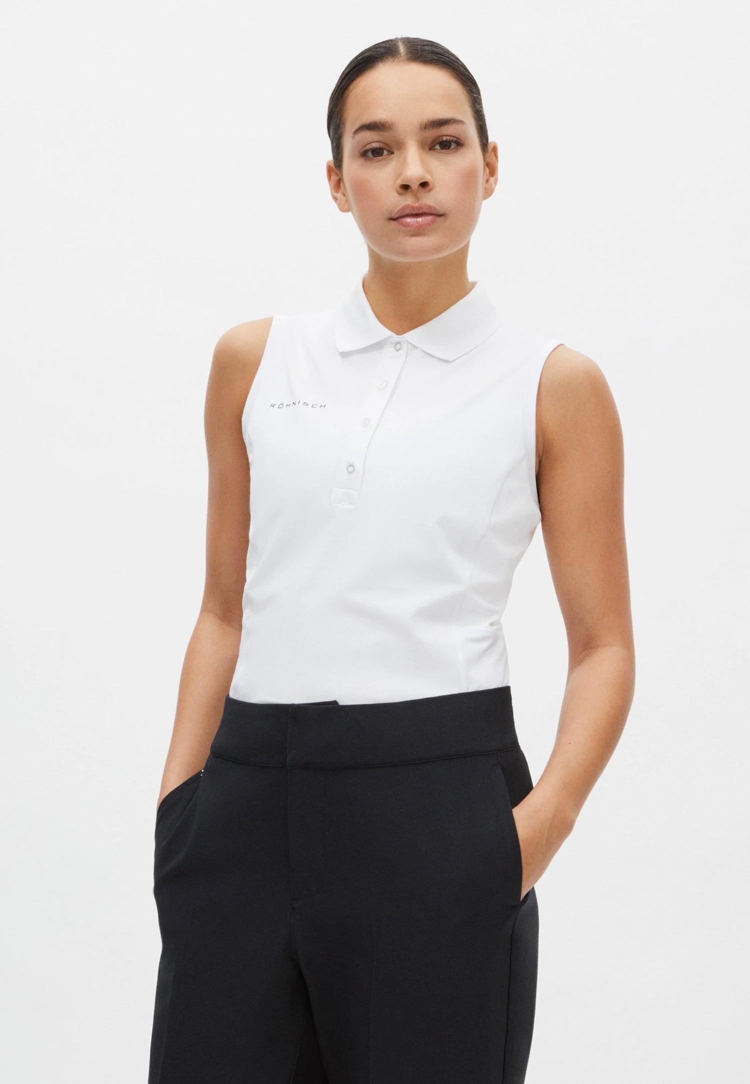 Nicky Sleeveless Poloshirt White