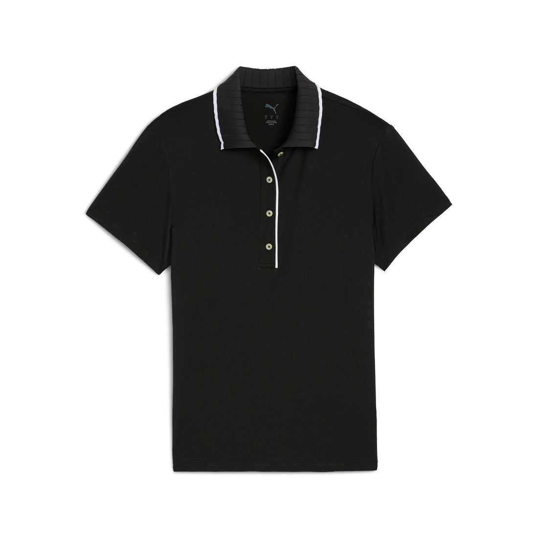Puma Cloudspun Bridges golfpolo dam i Puma Black, framifrån