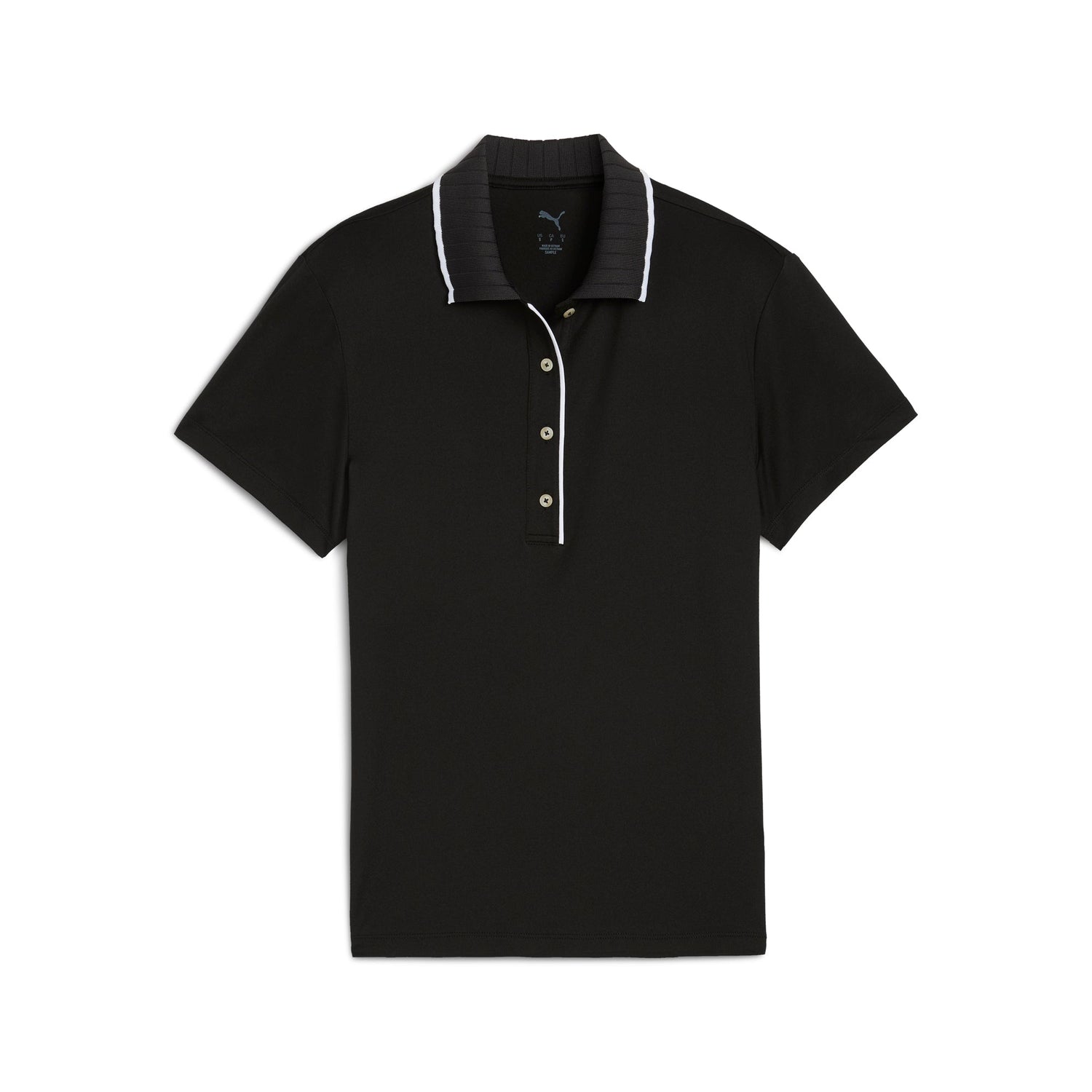Puma Cloudspun Bridges golfpolo dam i Puma Black, framifrån