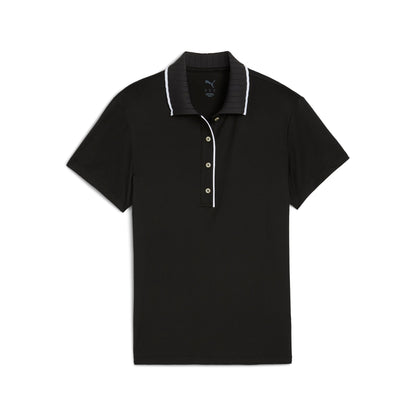Puma Cloudspun Bridges golfpolo dam i Puma Black, framifrån