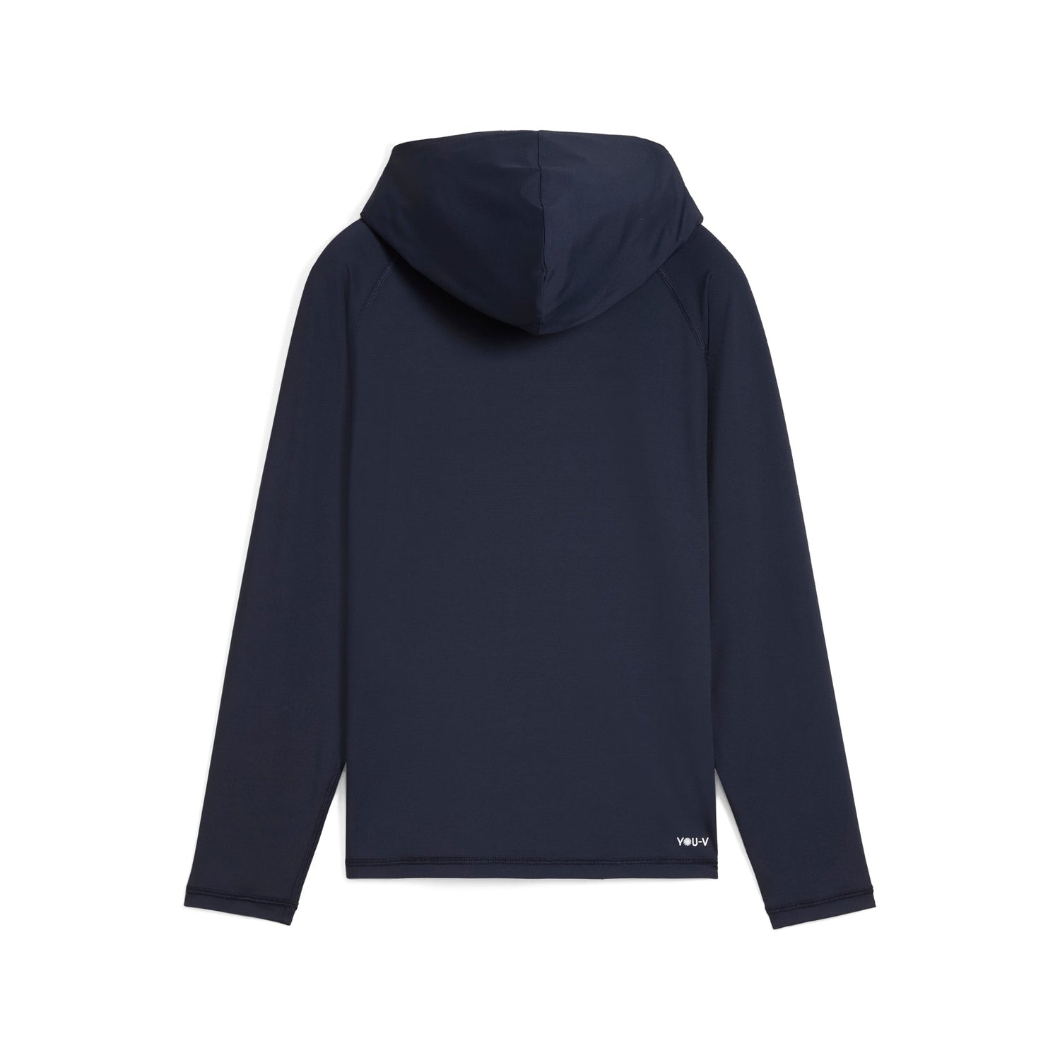 Puma You-V Hoodie junior pojke i Deep Navy, bakifrån