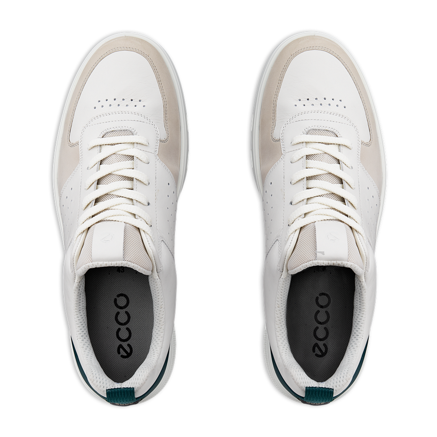 ECCO Golf Street 720 herr Gravel/White/Bay Green, ovanvy