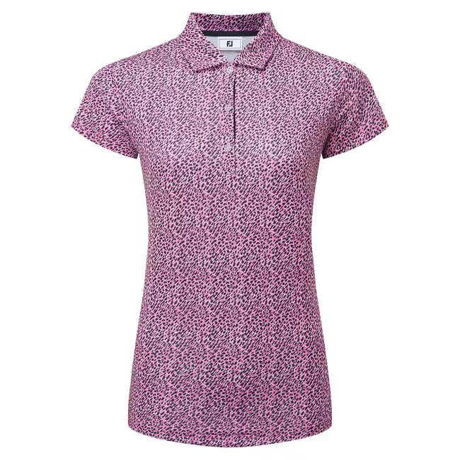 Animal Print Cap Sleeve Lisle