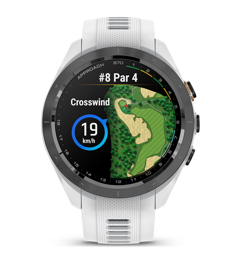 Golfklocka Golfklockor B Sta Klockorna F R Golf 2024 PQ Golf   Garmin Approach S70 3 Vit.webp