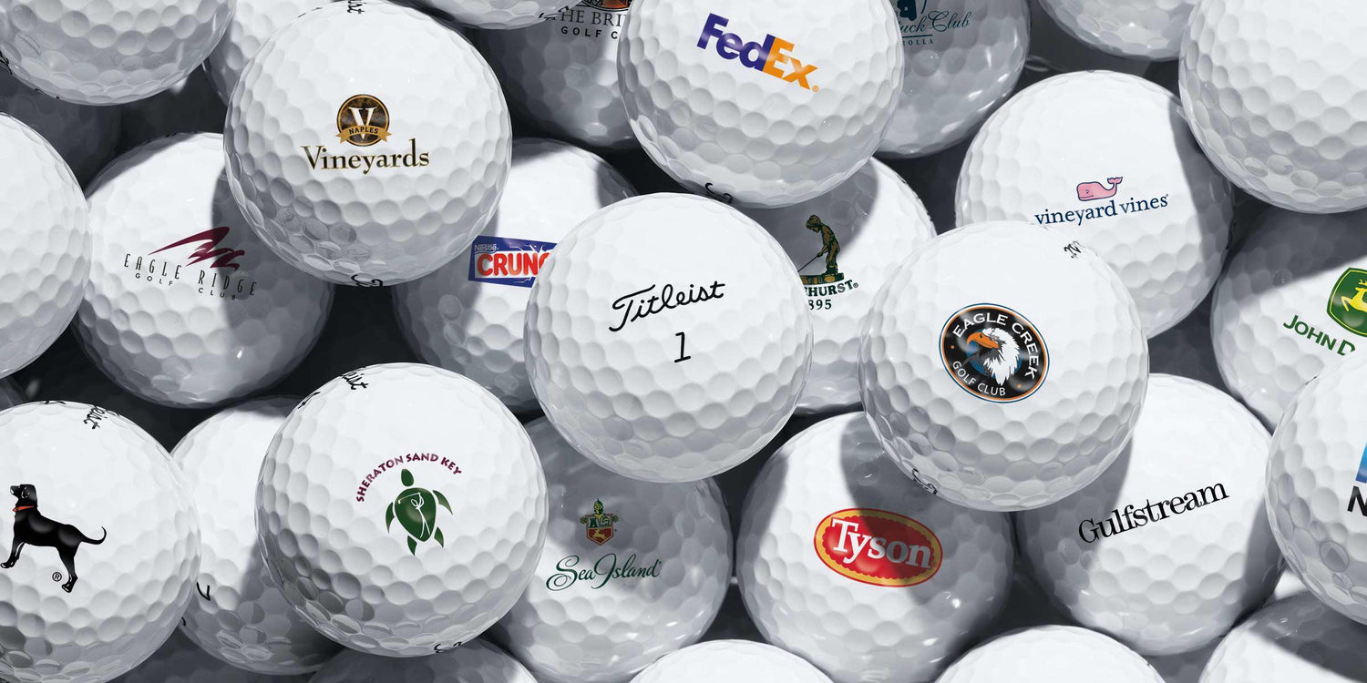 golfbollar med tryck och logobollar